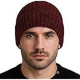 BISMAADH Winter Cuffed Beanie for Men Women Fleece-Lined Beanie Soft Warm Thick Knit Ski Thermal Cap