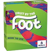 Fruit by the Foot Berry Tie-Dye Fruit Flavored Snacks, 6 ct, 4.5 oz, 8 Pack | Individually Wrapped for Trick-or-Treat, Gluten-Free, No Artificial Flavors or Gelatin, Good Source of Vitamin C