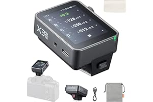 Godox X3 Pro C X3Pro-C Flash Trigger for Canon, 2.4" Touchscreen, 1/8000s HSS TTL TCM, USB-C Charge, 30-Day Battery Life, GODOX X3PRO X3Pro C X3ProC Touchscreen Wireless Flash Trigger Transmitter