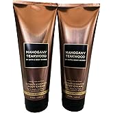 Bath and Body Mahogany Teakwood Cream Ultimate Hydration Men's Collection 8 Oz 2 Pack