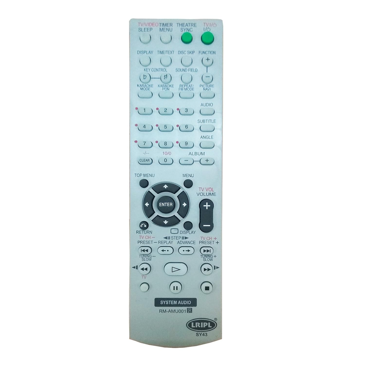 sony music system remote