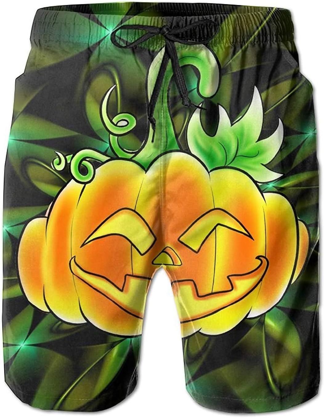 WITHY Men's Rubix Cube Colourful Cartoon Swim Trunks Boardshorts with Pokets Beach Shorts