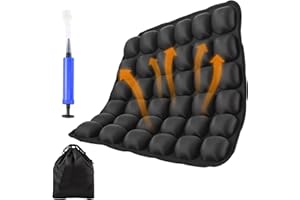 ANABIUP Sondur Travel Cushion Airplane seat, Trave seat Cushion for Long Flights, Portable Airplane Pad with Storage Bag for Car, Office, Stadium, Ergonomic Comfort Support,Heavy Duty (36 Air Bag)