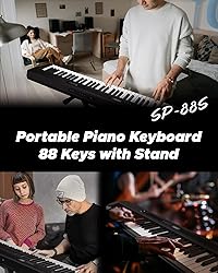 Starfavor 88 Key Piano Keyboard, Compact Bluetooth