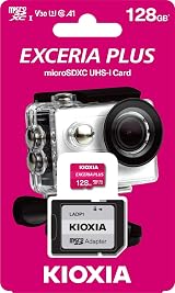 KIOXIA EXCERIA PLUS 128GB MicroSD Card 100MB/s U3 V30 4K A1 view 4