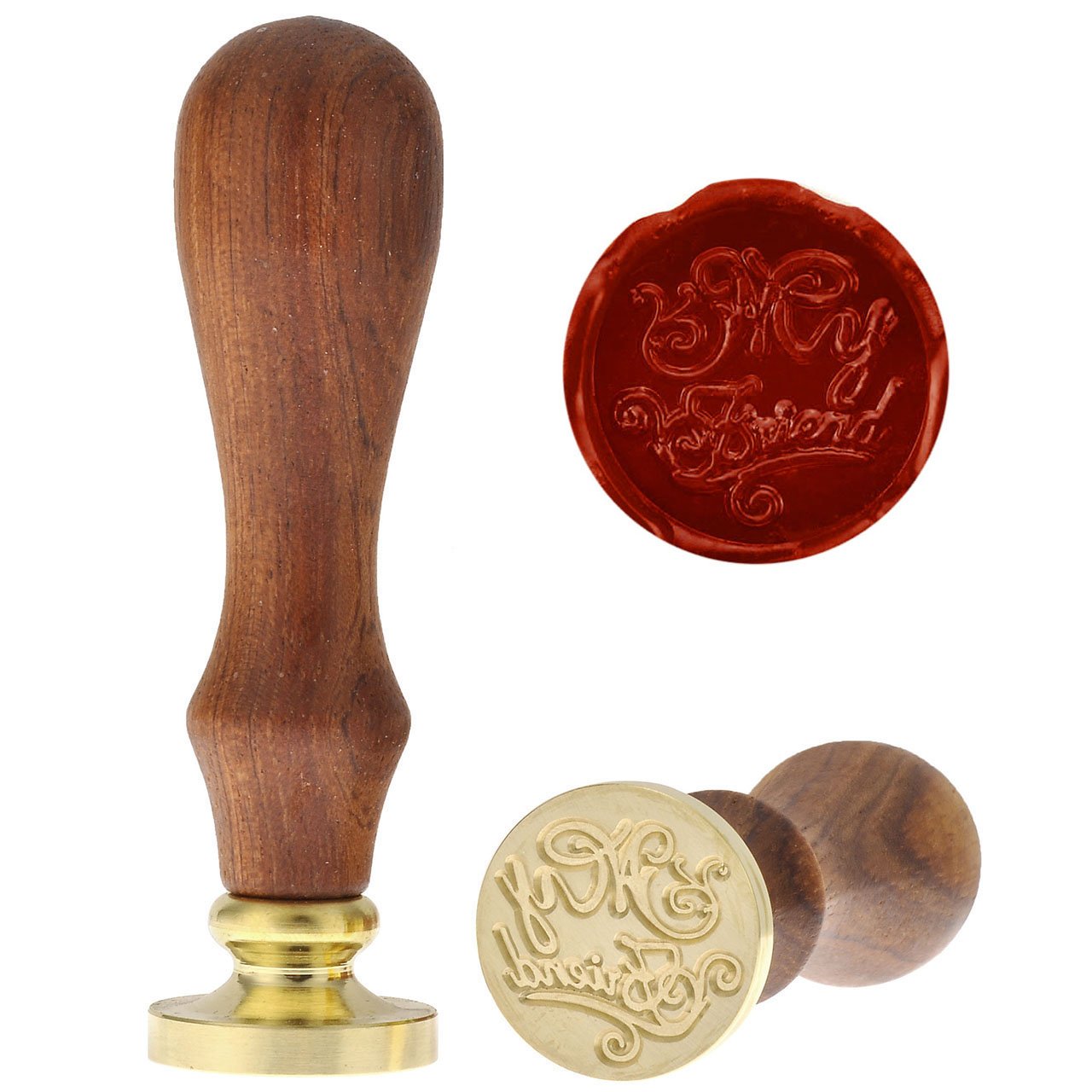 Yoption 15 Pcs Totem Fire Manuscript Sealing Wax Sticks with Wicks and Romantic Seal Stamp for Postage Letter