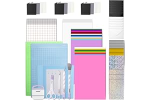 HAWERSI Ultimate Accessories Bundle for Cricut Joy Xtra Machine,Makers and All Explore Air,79pcs Craft Starter Kit with Heat Transfer Vinyl,Permanent Adhesive Vinyl,Card Kit,Card Mat,Weeding Tools