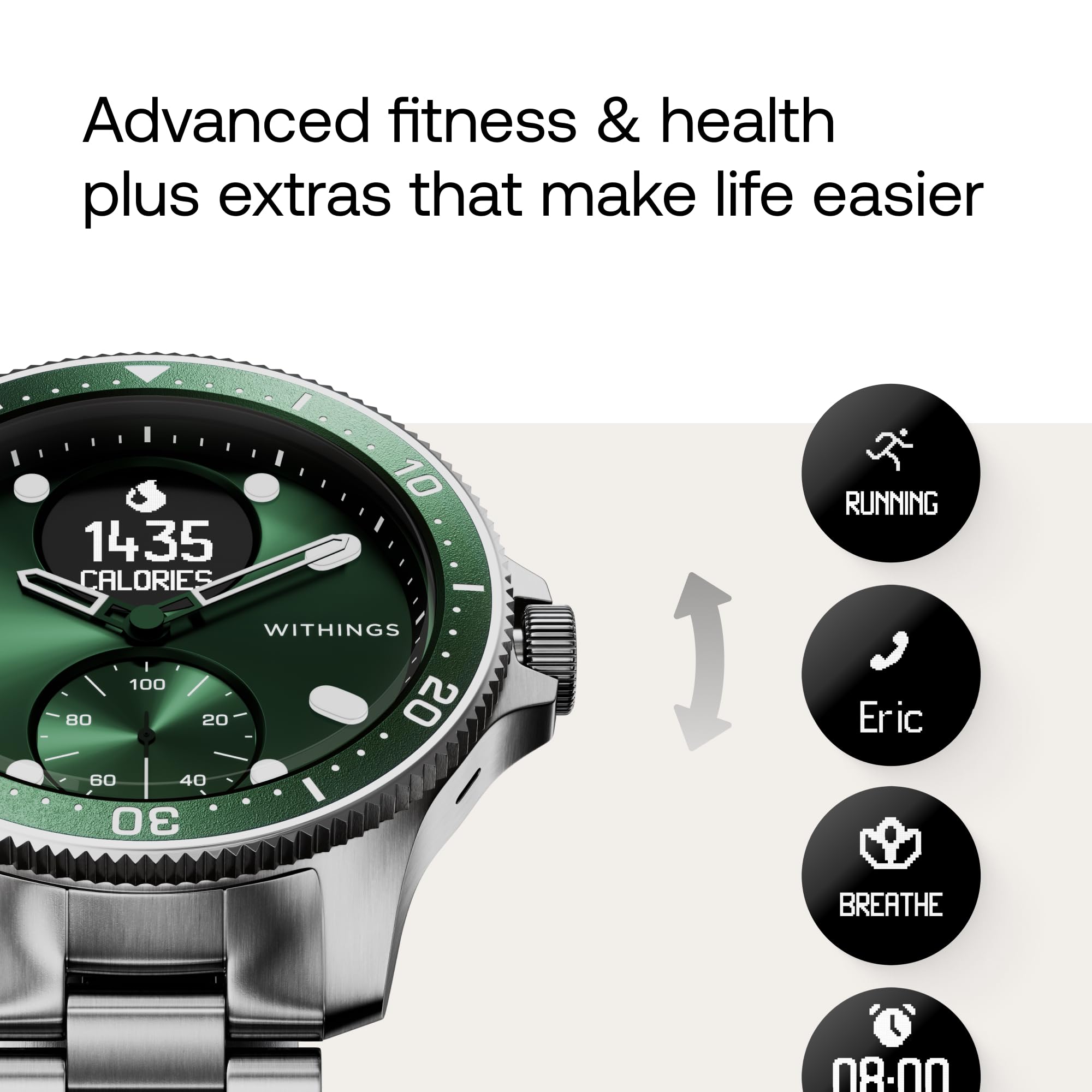 Withings ScanWatch Horizon – Hybrid Smart Watch with ECG, Heart Rate, Oximeter - 30 Day Battery Life - Smart Watches for Women, Smart Watch for Men, Fitness Tracker - Android & iOS
