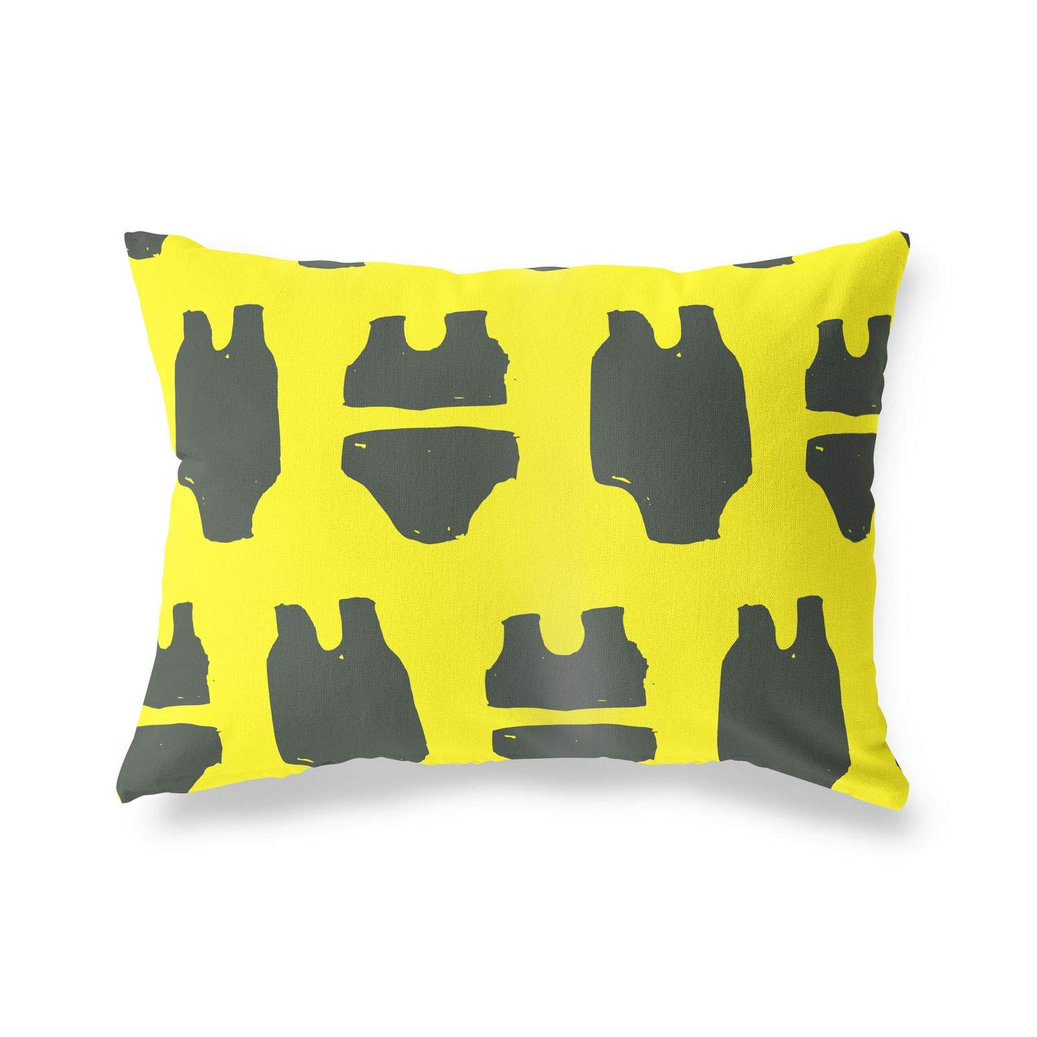 BonaMaison Decorative Cushion Cover, Neon Yellow-Fume Throw Pillow Covers, Home Decorative Pillowcases for Livingroom, Sofa, Bedroom, Size: 45X60 Cm - Designed and Manufactured in Turkey