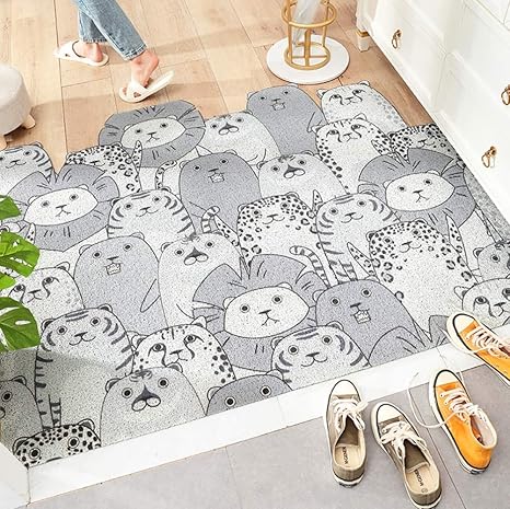 Amazon 玄関マット おしゃれ 屋外 泥落としマット シンプル かわいい 屋外用 大判 室内 屋内 泥落とし 敷物 丸洗い 水洗い 動物 アニマル フリーカット 玄関 ベランダ プラスチック テラス バスマット No キッチンマット 通気 1 150cm 水はけ 柄 ギフト 玄関マット