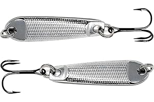 Reaction Tackle Tungsten Jigging Spoons – Vertical Fishing Lures for Bass, Walleye & More (2-Pack)