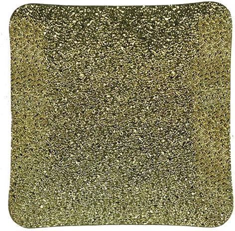 Entrada EN111421 Glass Charger Plate, 11.8" x 11.8", Gold