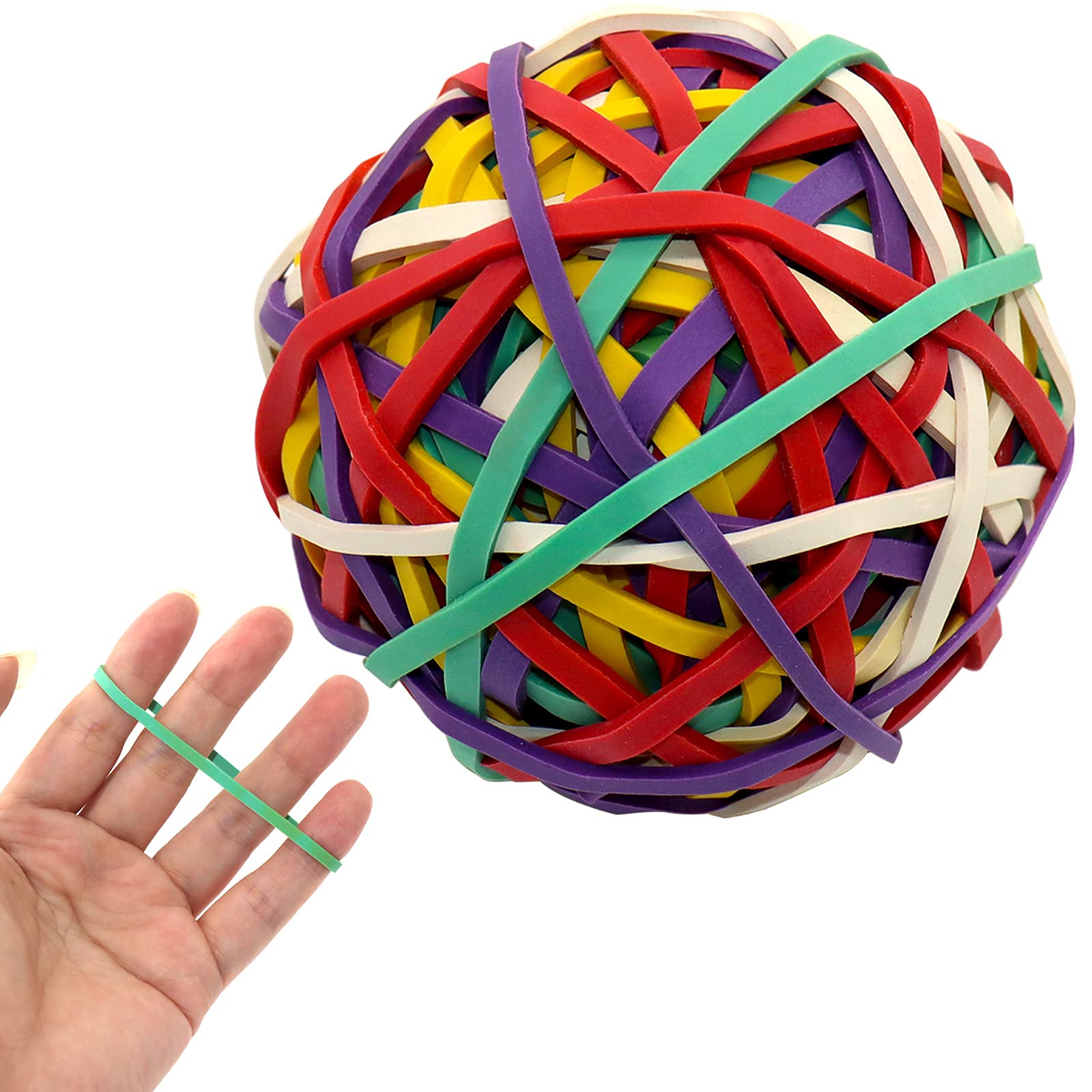 Rubber Elastic Bands Office Thick Large Colored Rubber Band Ball For Packing Document Organizing Office And Home 120 Pcs