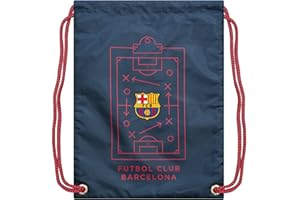 Icon Sports Fan Shop FC Barcelona World Soccer Club Barça Team Logo Officially Licensed Barca Drawstring Cinch Bag (Clipboard Navy, ONE SIZE)