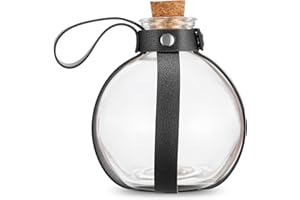 Cosmic Chameleon Glass Potion Bottles with Cork, Bottles prop, Dark Magic Potion bottles with Faux Leather Harness, Black Belt with Holster Loop