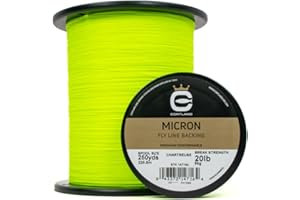 CORTLAND Micron Durable Tight Round Braid Smooth Low-Friction Finish Stretch-Resistant Virtually Tangle-Free Fly Line Backing for Freshwater & Saltwater