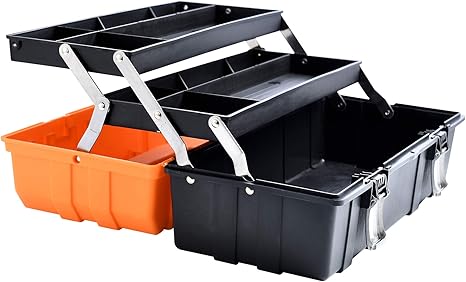 Amazon Co Jp アップグレード 工具箱 ツールボックス 工具収納 収納ボックス 小物収納ケース 大容量 折り畳み式 取っ手付 3段式ツール ボックス Diy 工具 ガーデン