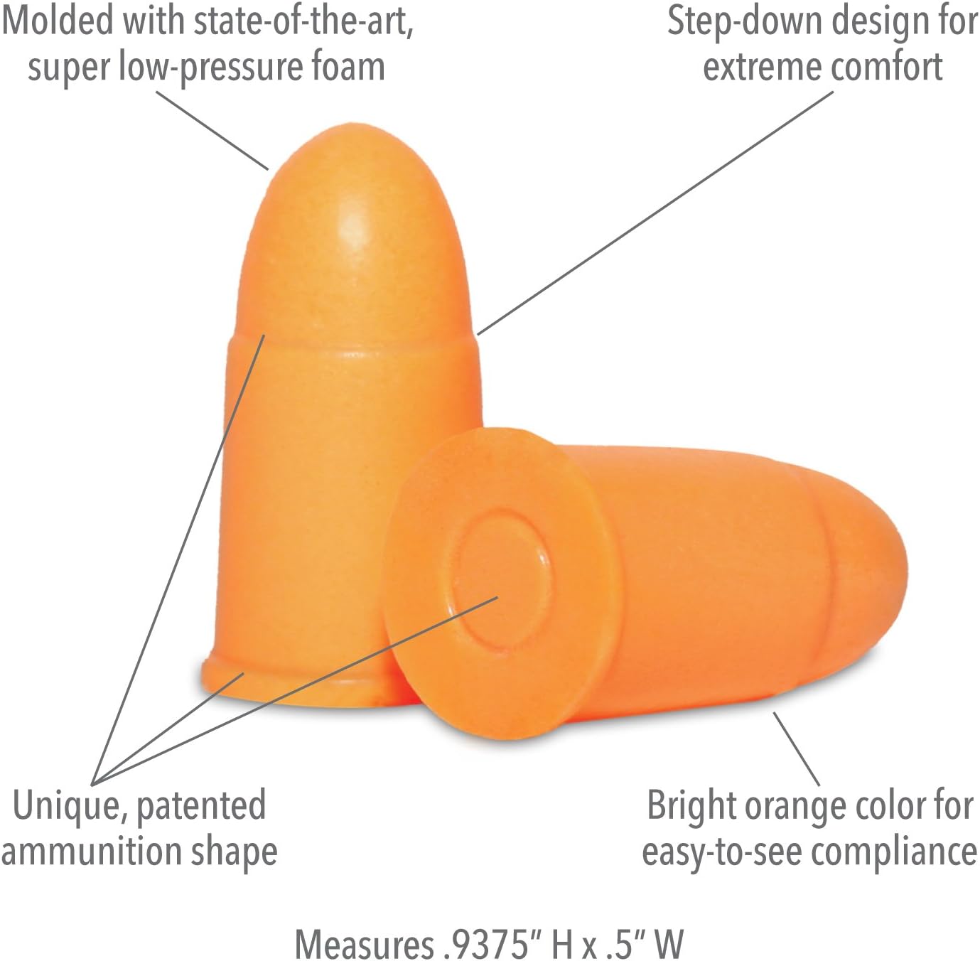 Mack's Ear Ammo Shooting Ear Plugs – Soft Foam, 44 Pair – Shooting Ear Protection for Hunting, Tactical, Target, Skeet and Trap Shooting : Sports : Sports & Outdoors