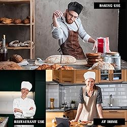 TIESOME 2PCS Chef Hat Adjustable Elastic Baker