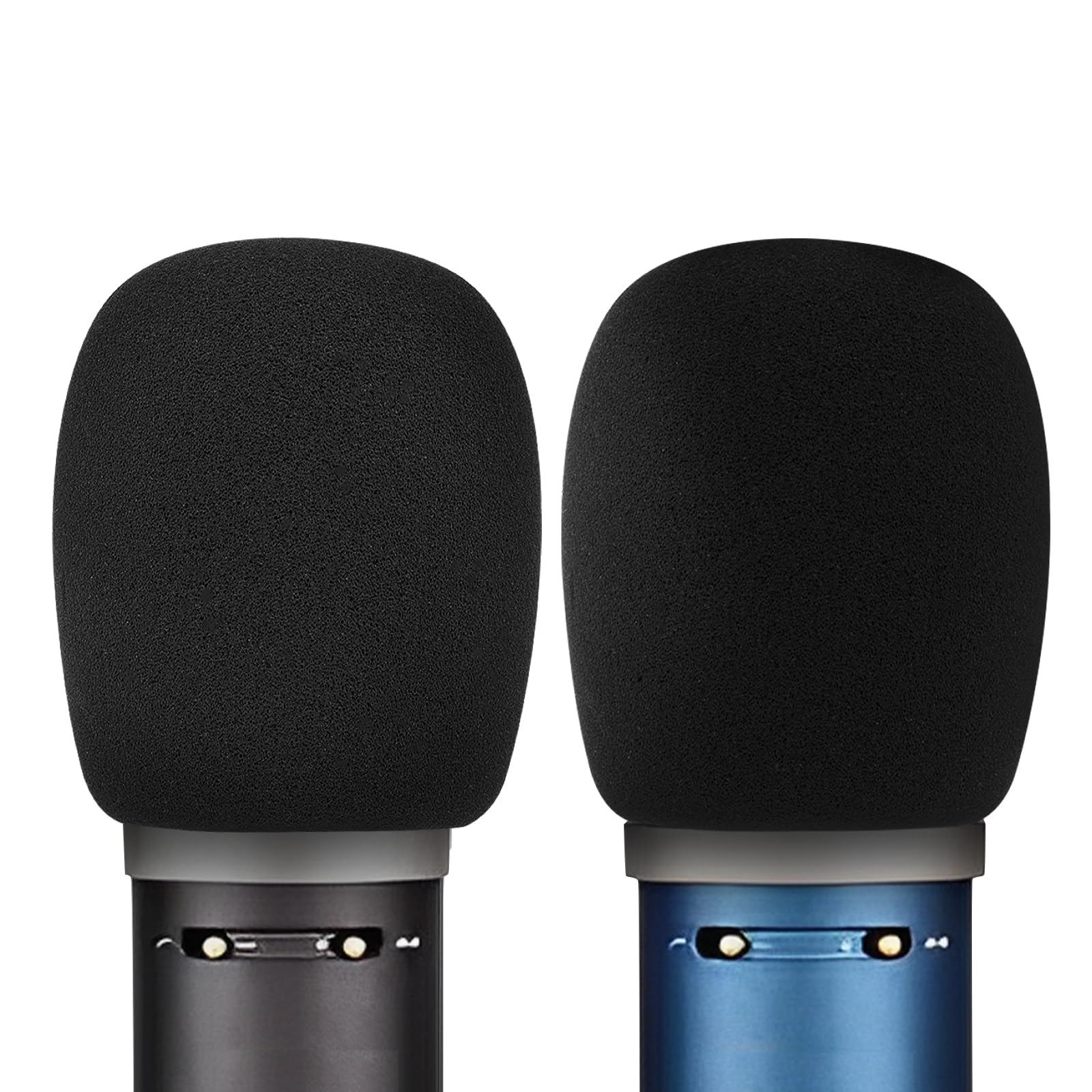 Musiin Foam Windscreen - Compatible with Blue Baby Bottle SL, Bluebird SL, Blackout Spark SL Microphones - Antipop Foam Cover, Mic Wind Cover, Sponge Foam Filter (Black / 2 Pack)
