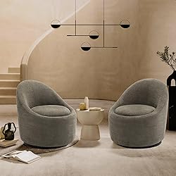 COLAMY Swivel Accent Chair Set of 2, 360° Swivel