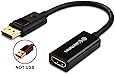 Cable Matters Gold Plated DisplayPort to HDMI Adapter, Black