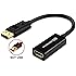 Cable Matters Gold Plated DisplayPort to HDMI Adapter, Black