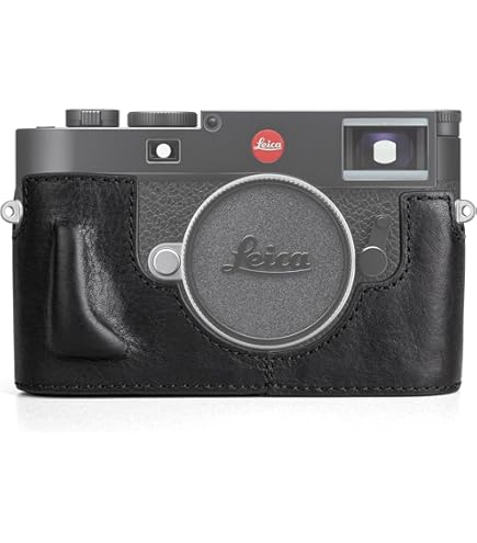 leica IIF 革ケース付き Amazon.com : MRZHOUCASE Genuine Black Cowhide Leather Camera Half