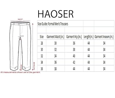 mens trousers size