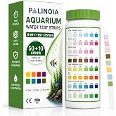 Palinoia 8-in-1 Aquarium Water Test Strips, 60 Count | Tests pH, Ammonia, Nitrate, Nitrite, Hardness, Alkalinity, Chlorine And Salinity In Freshwater And Saltwater Fish Tanks