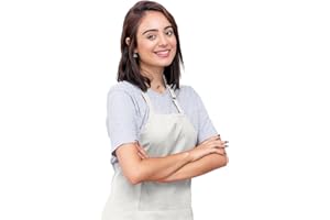 CALICOT Kitchen Apron for Men Women|Adjustable with Pocket Cloth Apron|Baking Banquet Cafe Chef Apron|Spring, Easter Decor BBQ Gift