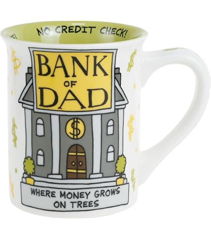 Tazza Da Caffè Enesco Our Name Is Mud 'Happy Birthday Made In The 70s' – Capacità 473 Ml, Gres, Adatta A Microonde E Lavastoviglie, Multicolore