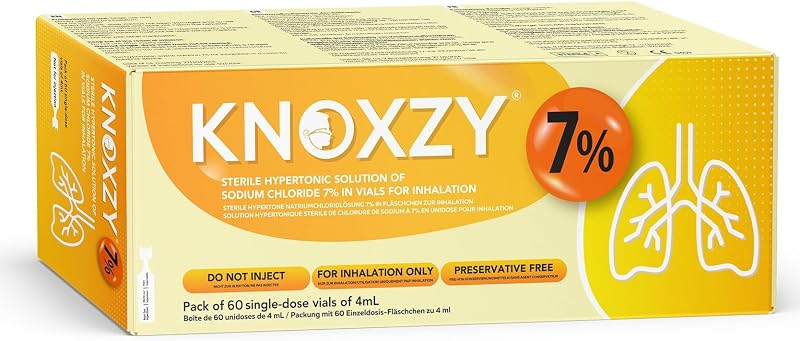 KNOXZY 7% Hypertonic Saline Solution - 60 Single-Use 4ml Vials