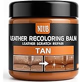 NIUB Leather Recoloring Balm Leather Color Restorer Scratch Repair Leather Paint for Furniture Couches Car Seats Shoes Bags Leather Dye and Restorer Restores Faded and Scratched Leather-TAN
