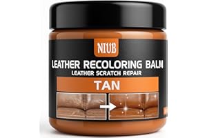 NIUB Leather Recoloring Balm Leather Color Restorer Scratch Repair Leather Paint for Furniture Couches Car Seats Shoes Bags Leather Dye and Restorer Restores Faded and Scratched Leather-TAN