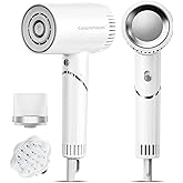 Colorsmoon Hair Dryer, 100,000 RPM High-Speed Blow Dryers for Women & Men, Fast-Drying, 500 Million Negative Ions, Heat-Control, Low-Noise with Diffuser & Nozzle, Compact Foldable for Home Travel Use
