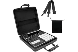 Musiin Premium Velvet Hardshell Case Compatible with Native Instruments Maschine+plus case NI MK3 Cover Drum Controller Analog Device bag with Strap