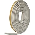 Frost King EPDM Rubber Self-Stick Weatherseal Tape, D-Section, 9/16" W, 5/16" T, 10 ft L, White