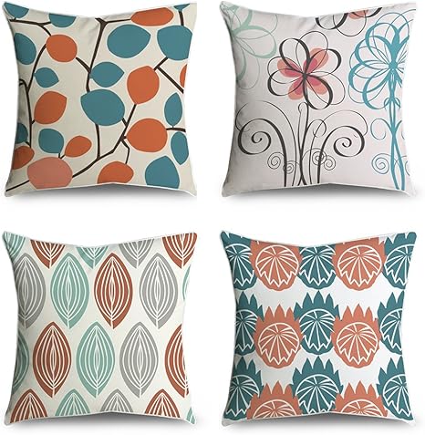 Amazon Com Fabricmcc Mid Century Modern Leaf Pattern Decorative