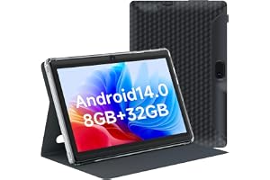 HOTTABLET Tablet 7Inch Android 14.0 with Protective Case, 8GB(3+5GB Expand) RAM+ 32GB ROM, IPS Screen, Dual Camera, Bluetooth 5.0 WiFi Tab (Black)