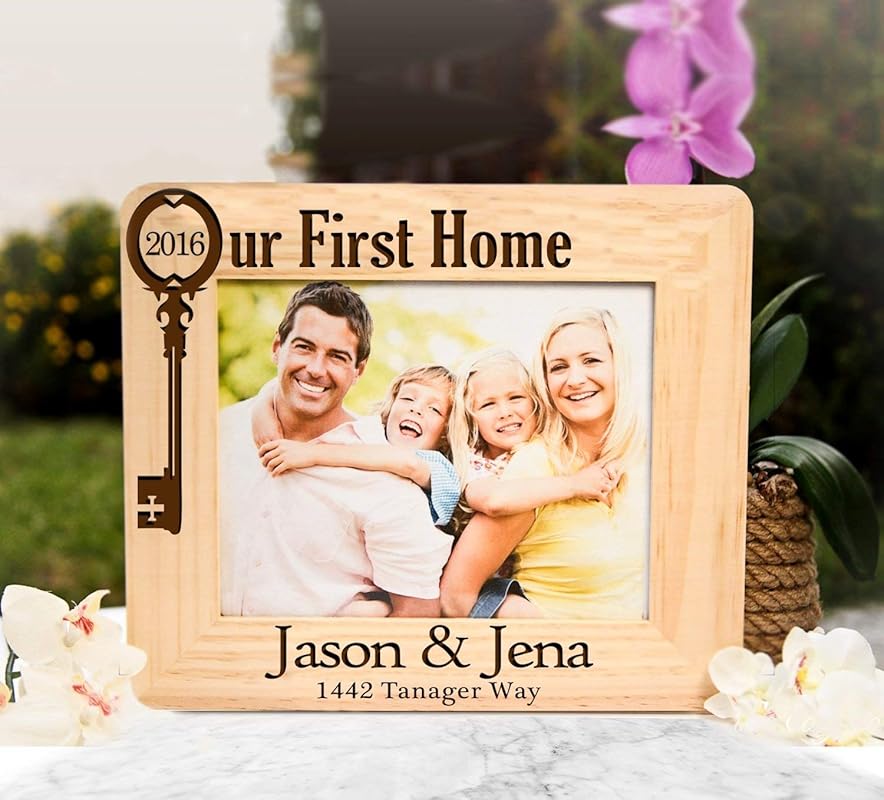Personalized Engraved Picture Frame Our First Home Handmade