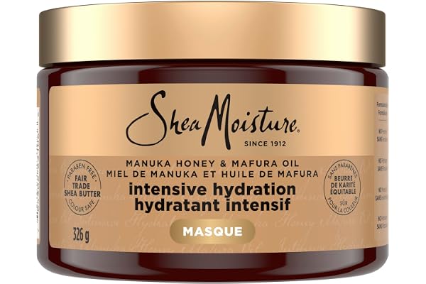 SheaMoisture Intensive Hydration Hair Masque hair treatment for dry, damaged hair Manuka Honey & Mafura Oil deep conditioning