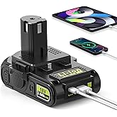 Abeden 18V 3.0Ah Replacement for Ryobi Battery with USB, Compatible with Ryobi 18V Battery P102 P103 P104 P105 P107 P108 P109 Series Cordless Power Tools and Charger