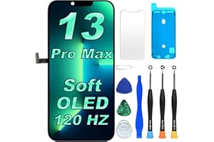 DIGI4U Soft OLED for iPhone 13 Pro Max Screen Replacement, 6.7'' COP Display NOT LCD, 1:1 Window & Resolution & Thickness, Temp Control, with Repair Kit for iPhone 13 Pro Max Replacement Screen