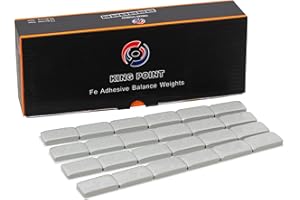 Myers Tire Supply King Point 1oz Gray Steel Adhesive Tape Stick-On Wheel Weights, Low Profile, for Cars, Trucks and SUV’s, 144 Pieces
