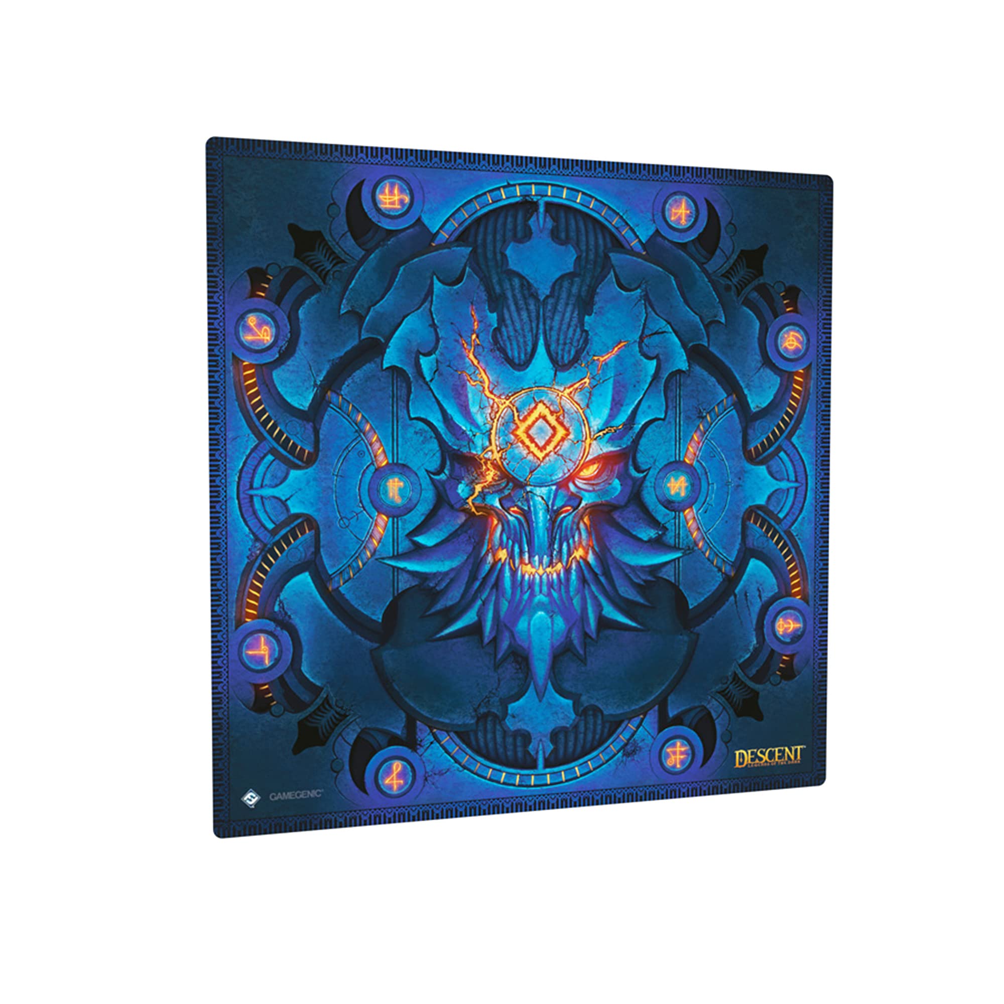 Gamegenic Descent: Legends of the Dark Game Mat - Blue, 910mm x 910mm, 1 to 4 Players, Ages 13+, Manual, Indoor, Zoo Theme, Multilingual (including Spanish)