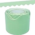 Teacher Created Resources Mint Green Scalloped Rolled Border Trim - 50ft - Decorate Bulletin Boards, Walls, Desks, Windows, D