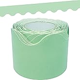 Teacher Created Resources Mint Green Scalloped Rolled Border Trim - 50ft - Decorate Bulletin Boards, Walls, Desks, Windows, D