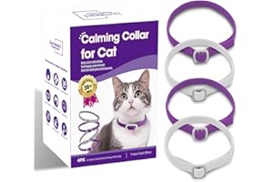 Calming Collar for Cats - 4 Pack, Cat Calming Collar, Adjustable Size, Cat Pheromone Collar, Efficiently Reduces Anxiety & St