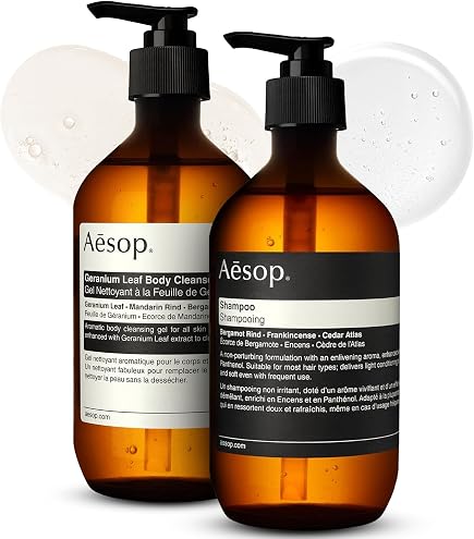 Aesop Body Cleanser 500ml 2本セット Amazon.com : Aesop Geranium Leaf Body Cleanser | Gentle Shower Gel